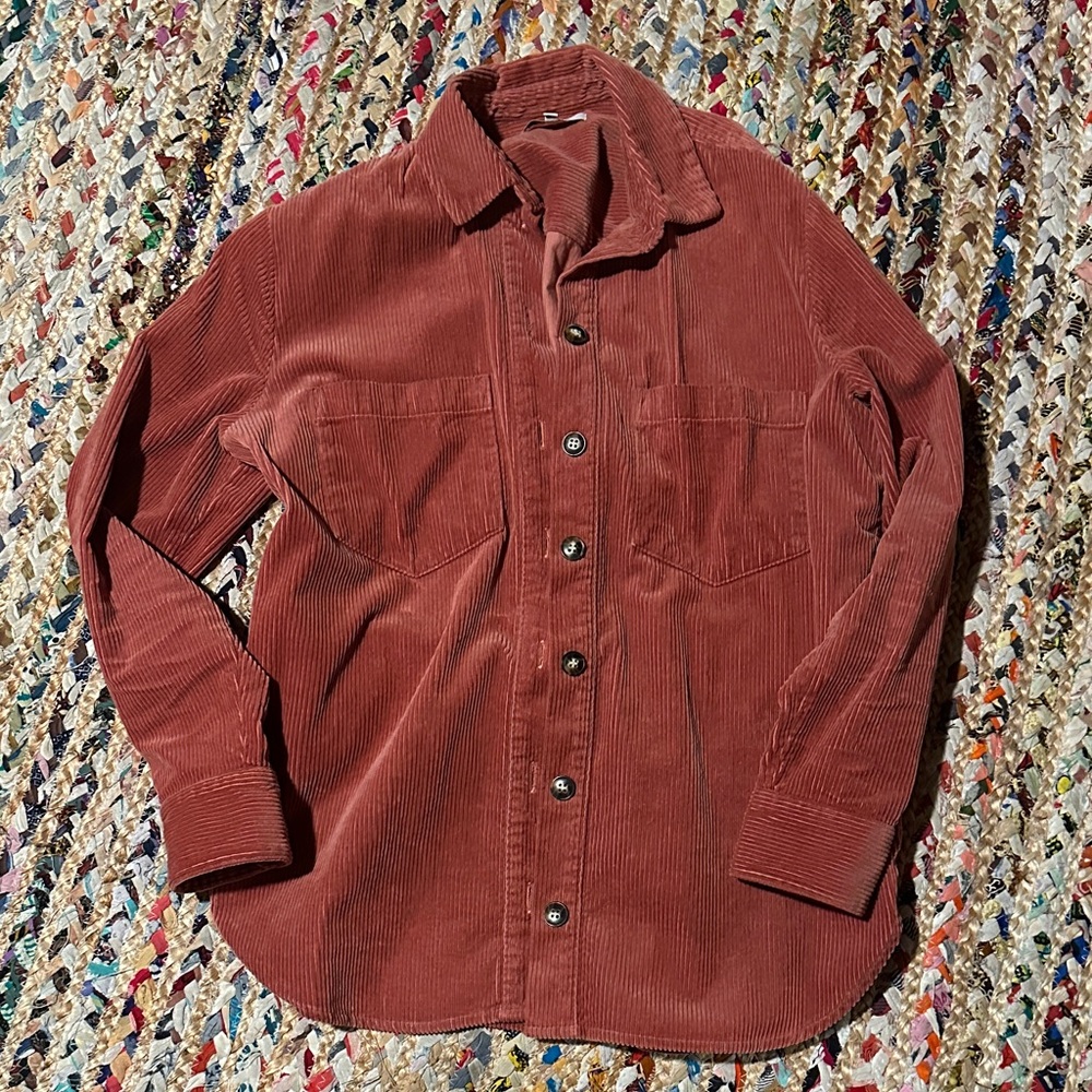 Madewell Pink Corduroy Shirt